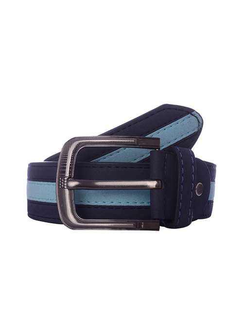 blue leather belt - 12221006 - Standard Image - 0
