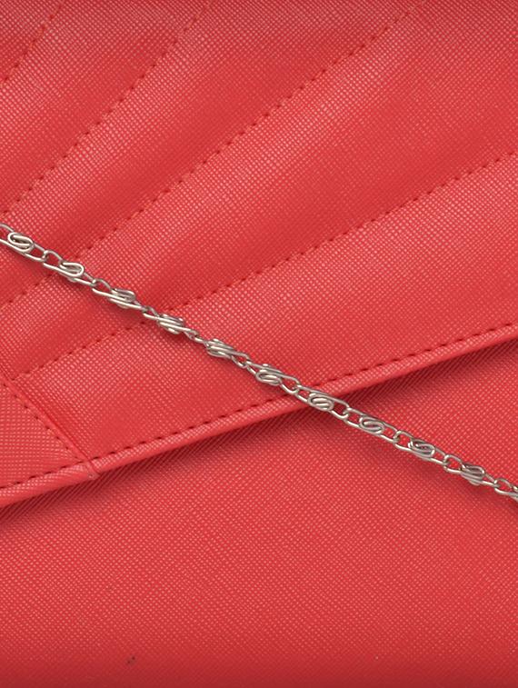 red leatherette sling bag - 12221062 - Standard Image - 3