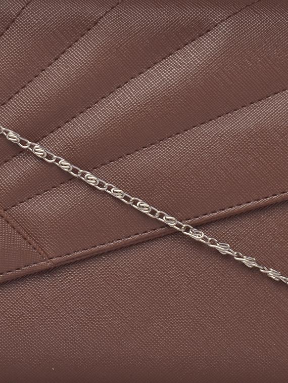 brown leatherette sling bag - 12221063 - Standard Image - 3