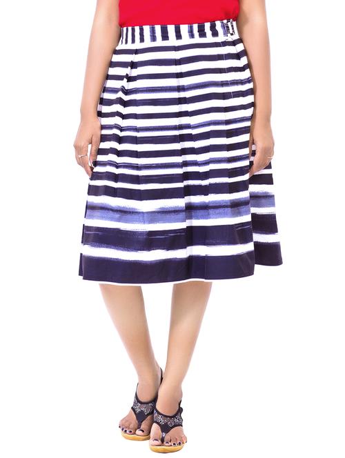 multicolored cotton pleated skirt - 12221148 - Standard Image - 0