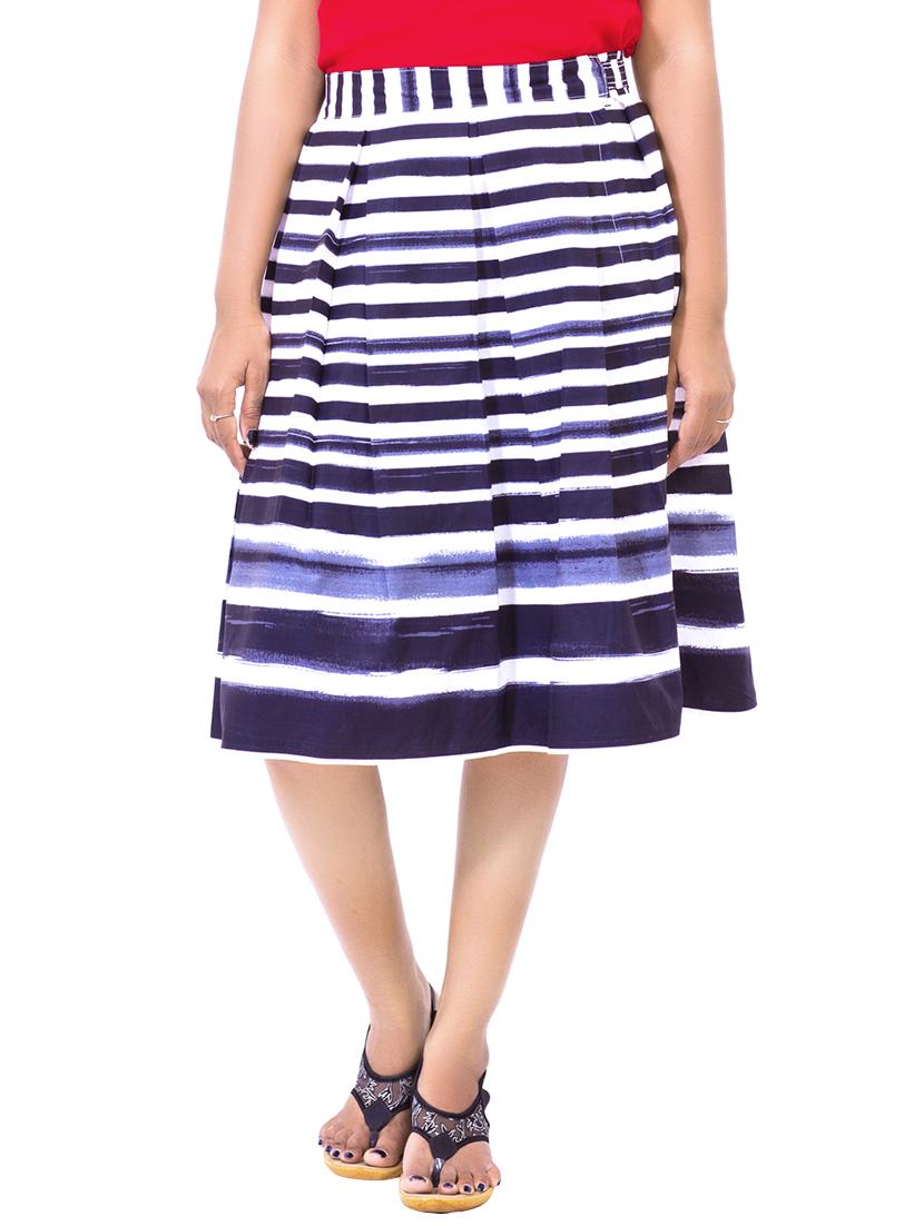 multicolored cotton pleated skirt - 12221148 - Zoom Image - 0