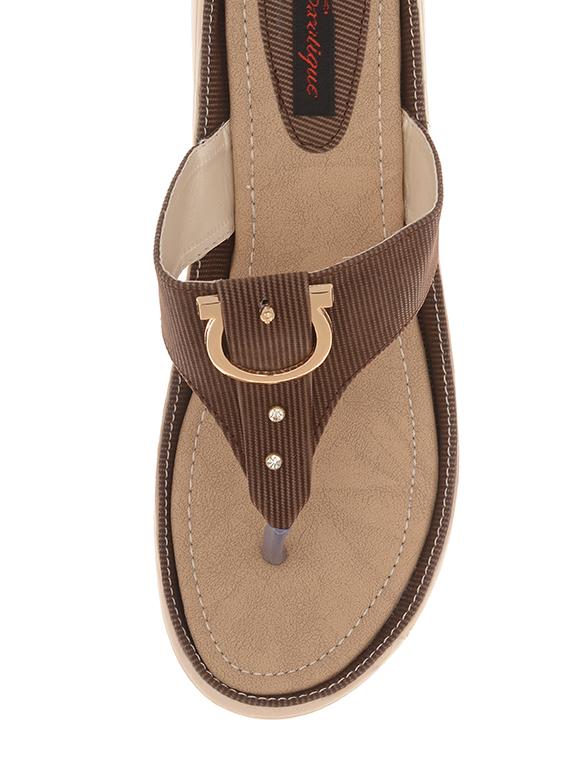 brown toe separator sandals - 12221159 - Standard Image - 3