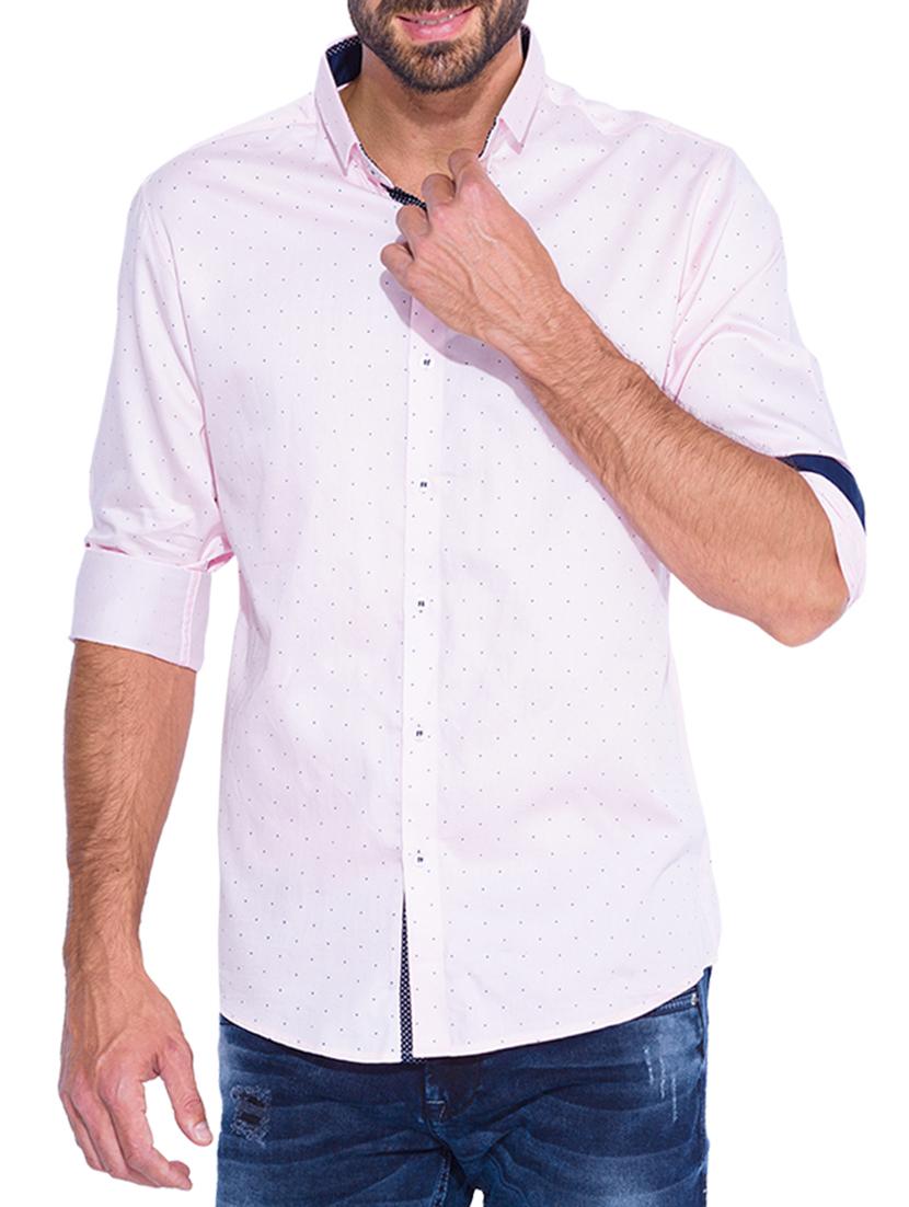 mufti mens pink slim fit mid rise casual shirts - 12242725 -  Zoom Image - 0