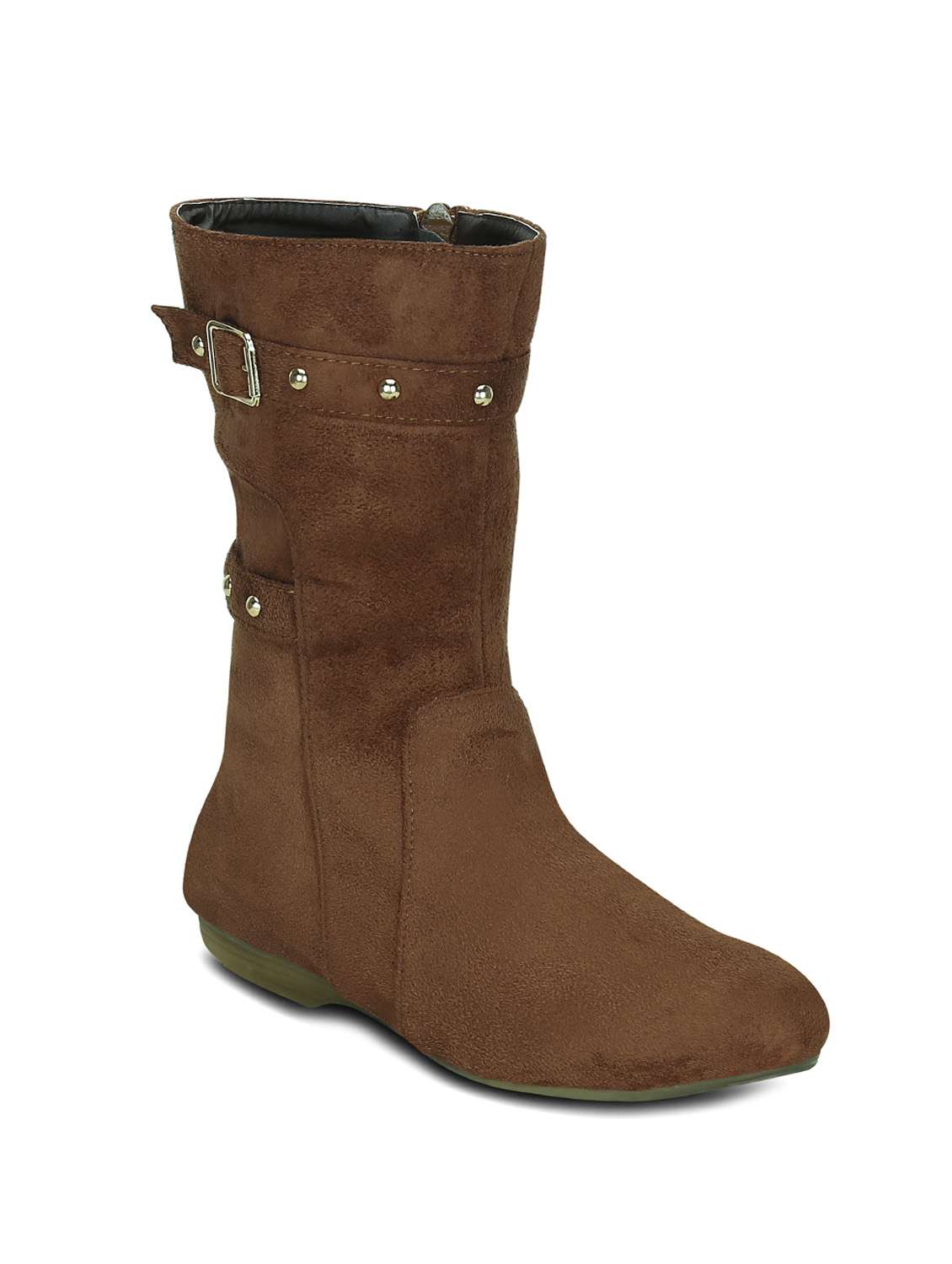 brown suede calf boot