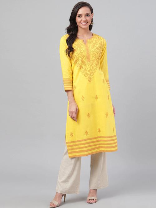 women's straight kurta - 12245190 - Standard Image - 0