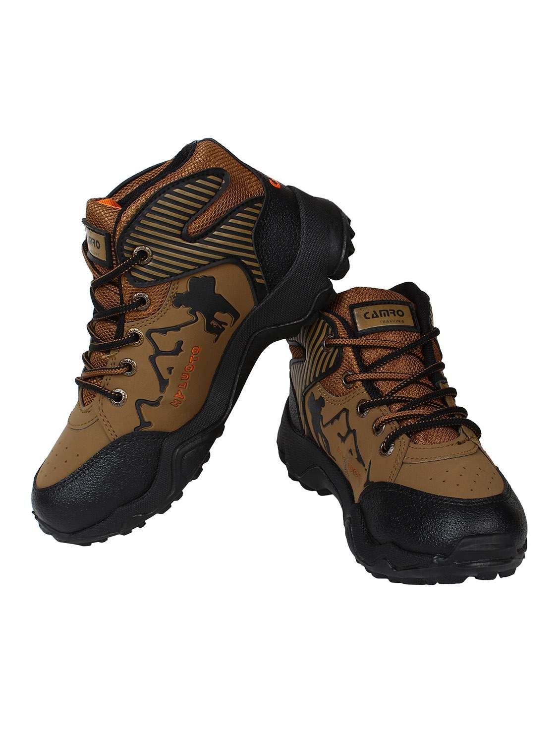 brown canvas lace up boots - 12250039 -  Standard Image - 3