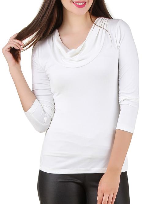 white polyester top - 12251242 - Standard Image - 0