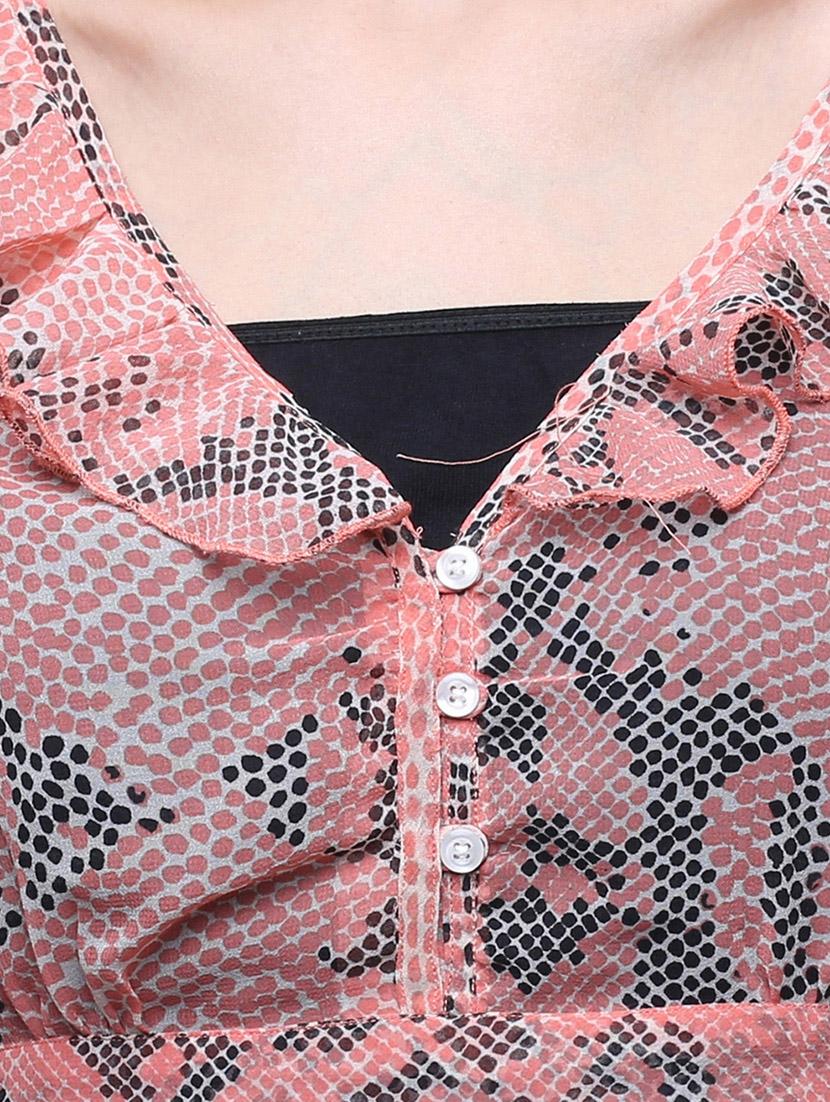 women's ruffle v neck top - 12253713 - Standard Image - 3