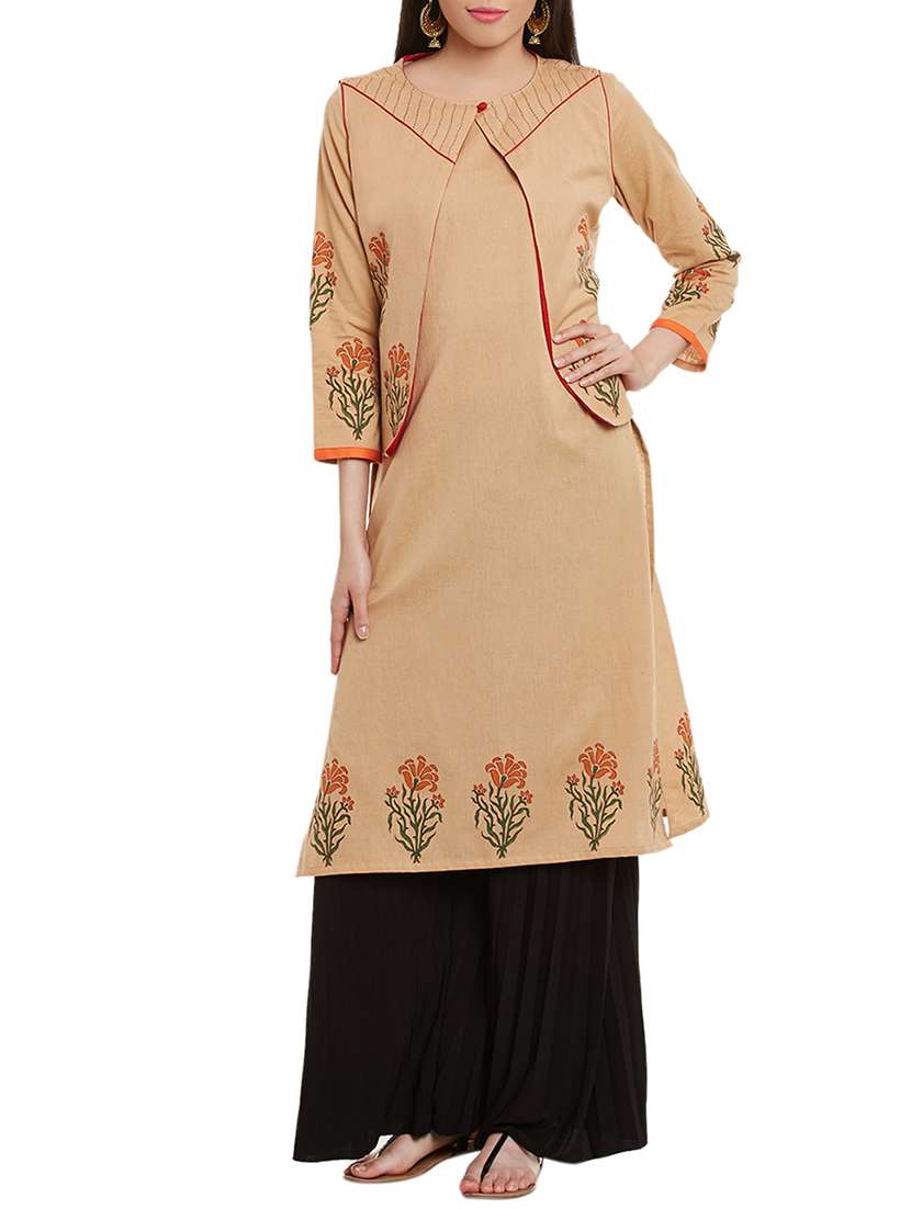 straight kurta with jacket