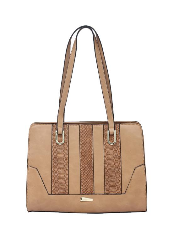 beige synthetic leather handbag - 12262487 - Zoom Image - 0