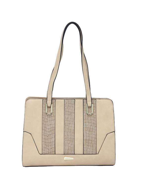 beige synthetic leather handbag - 12262488 - Zoom Image - 0
