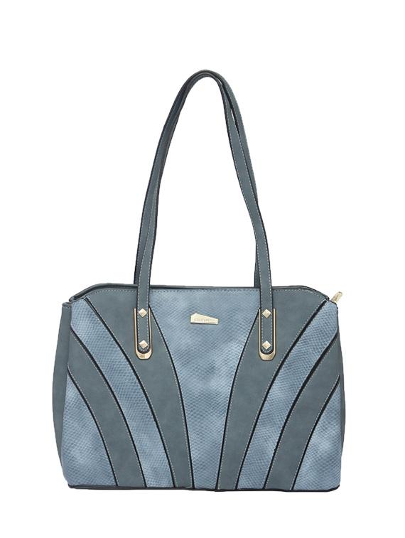 blue synthetic leather handbag - 12262495 -  Zoom Image - 0