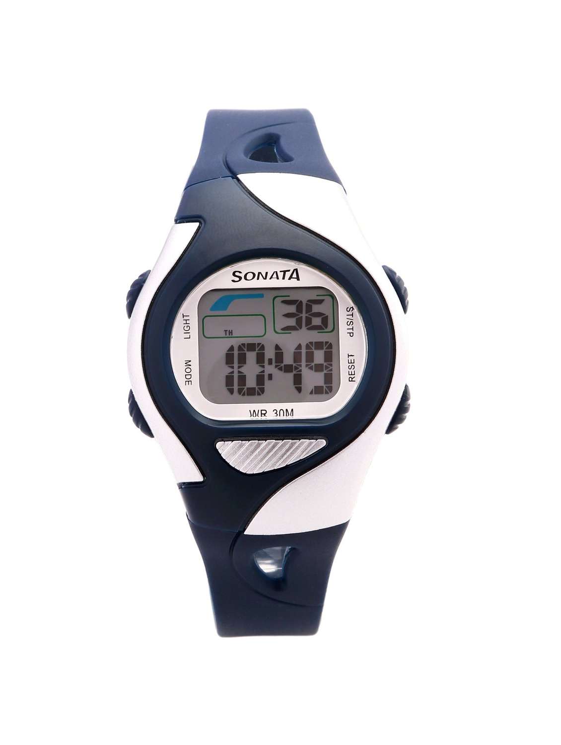 sonata super fibre digital grey dial men's watch 87011pp03