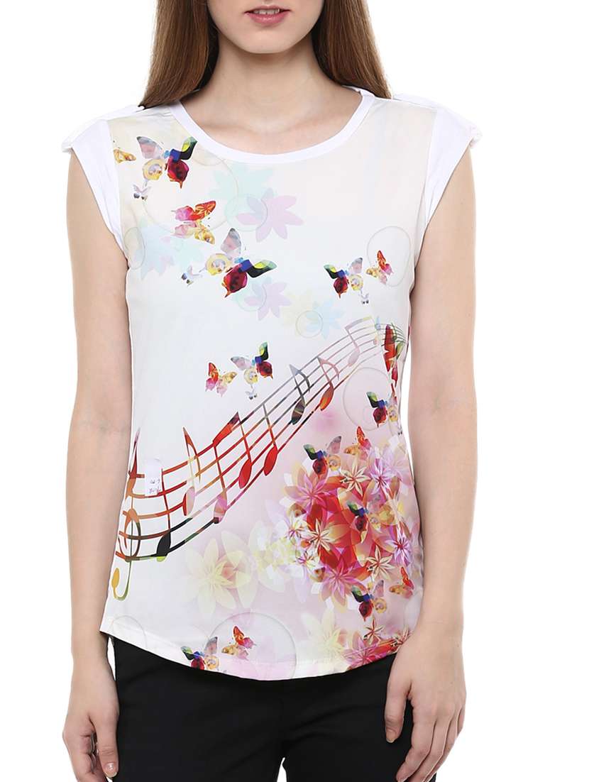 white polyester regular tshirt