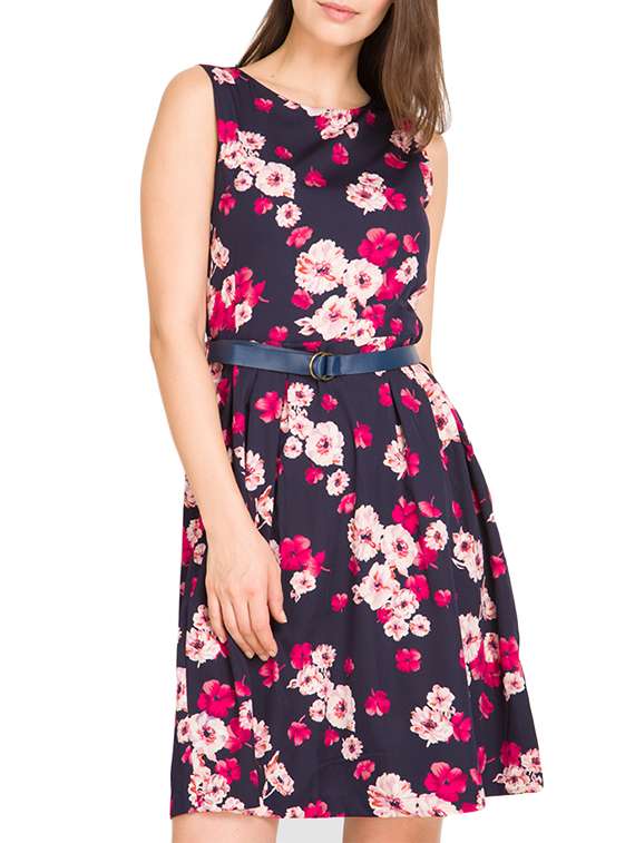 navy blue floral dress
