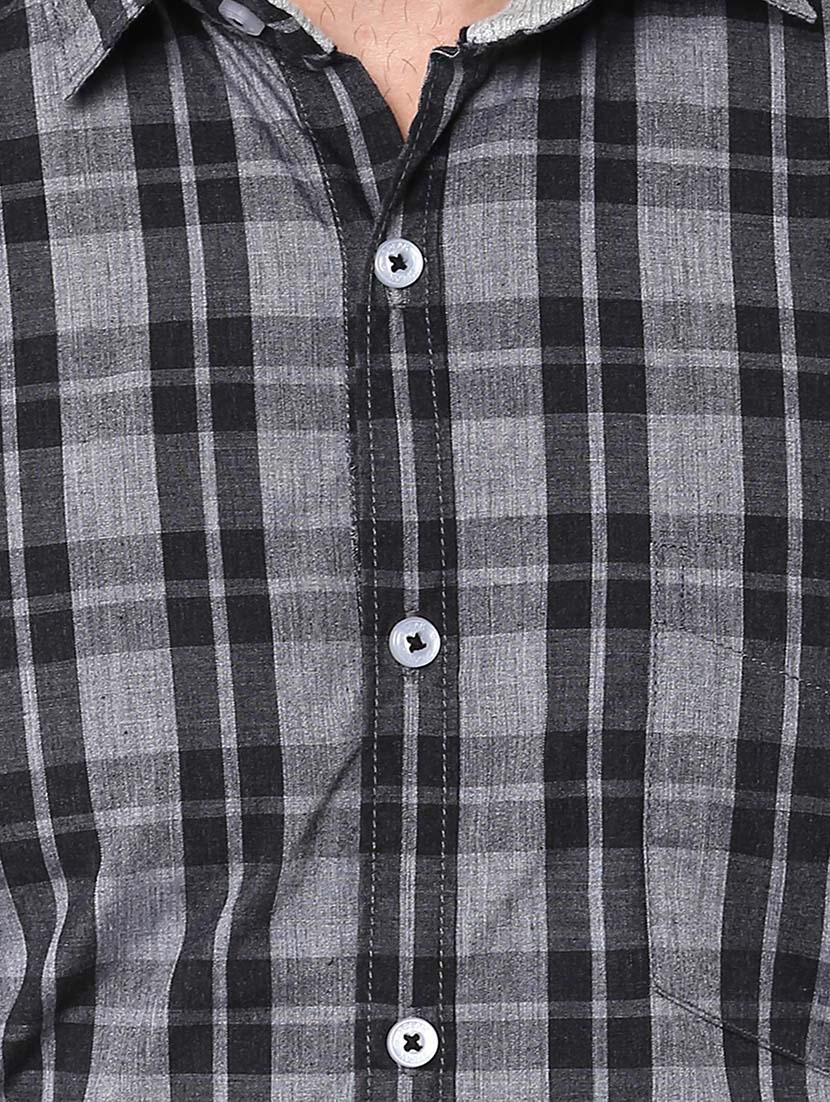 grey cotton casual shirt - 12292563 - Standard Image - 3