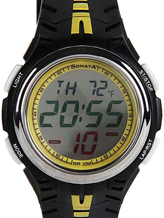 Grey Dial Super Fibre Watch Sonata Super Fibre Digital Grey Dial