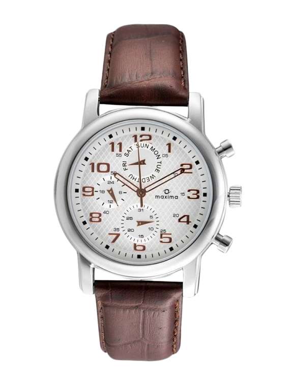 Buy online Maxima Attivo Analog White Dial Men's Watch 26843lmgi