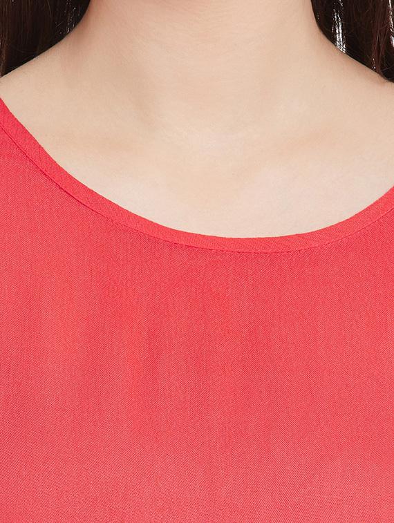 red rayon regular top - 12297191 - Standard Image - 3