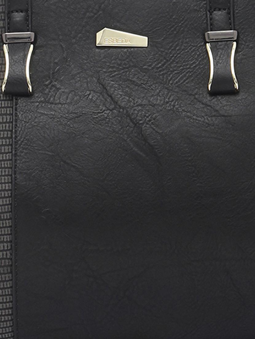 black synthetic leather handbag - 12306288 - Standard Image - 3