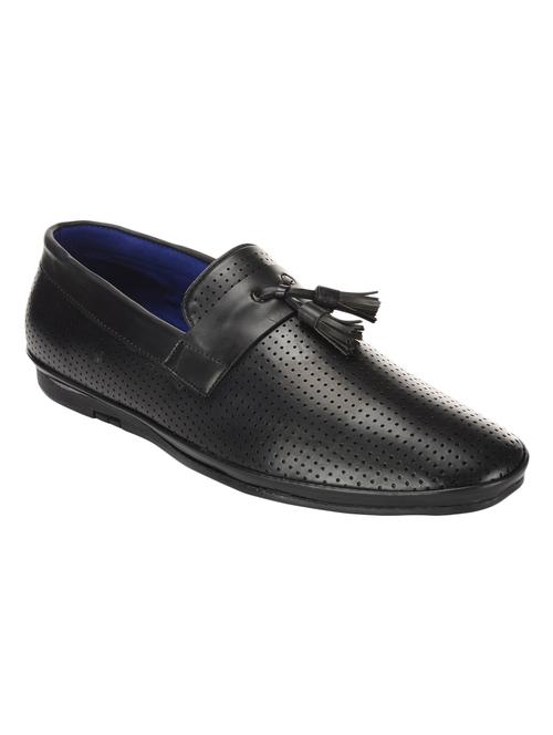 black color, leatherette loafer - 12315095 -  Standard Image - 0