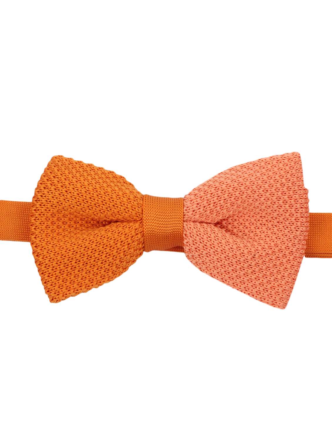 orange & peach knitted bow ty - 12315190 - Zoom Image - 0