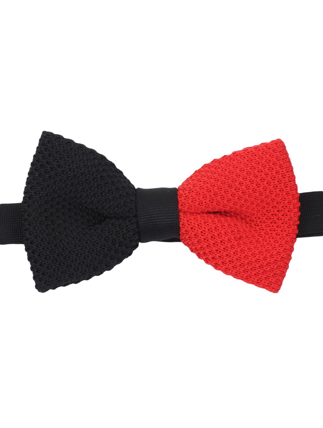 black & red knitted bow ty - 12315191 - Zoom Image - 0