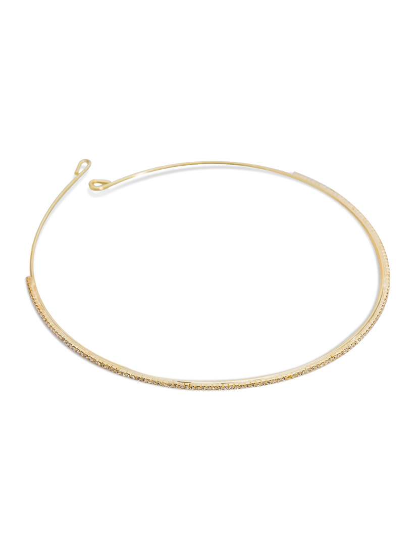 gold metal hair crown