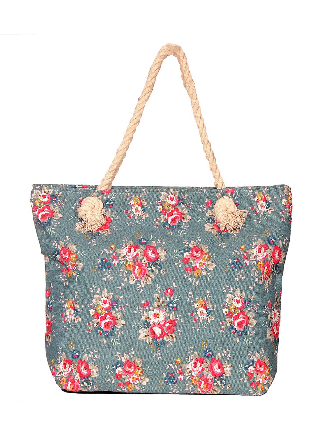 multi colored printed leatherette tote