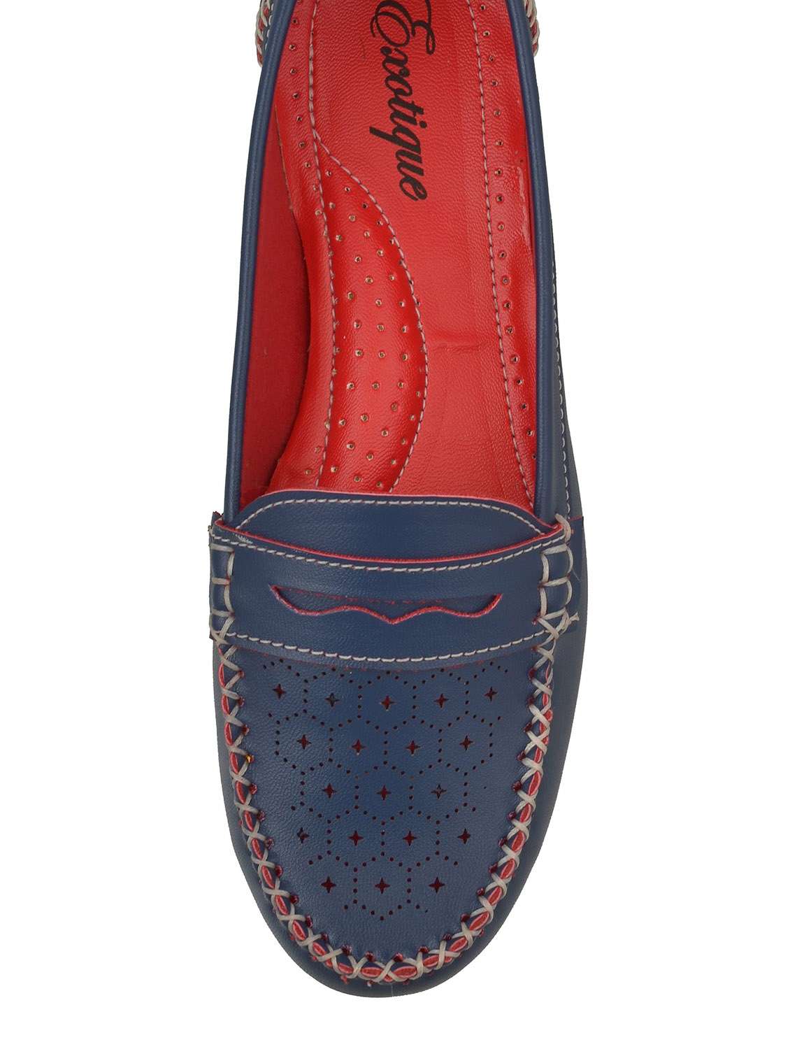 blue pu slip on loafers - 12326571 - Standard Image - 3