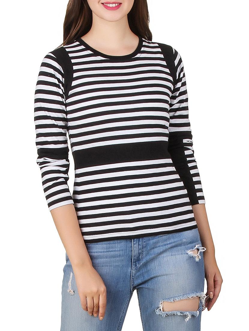 long sleeved striped top - 12332169 -  Zoom Image - 0