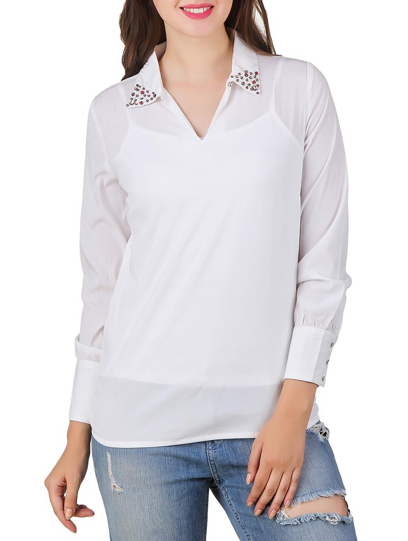 embellished detail  top - 12332172 -  Zoom Image - 0