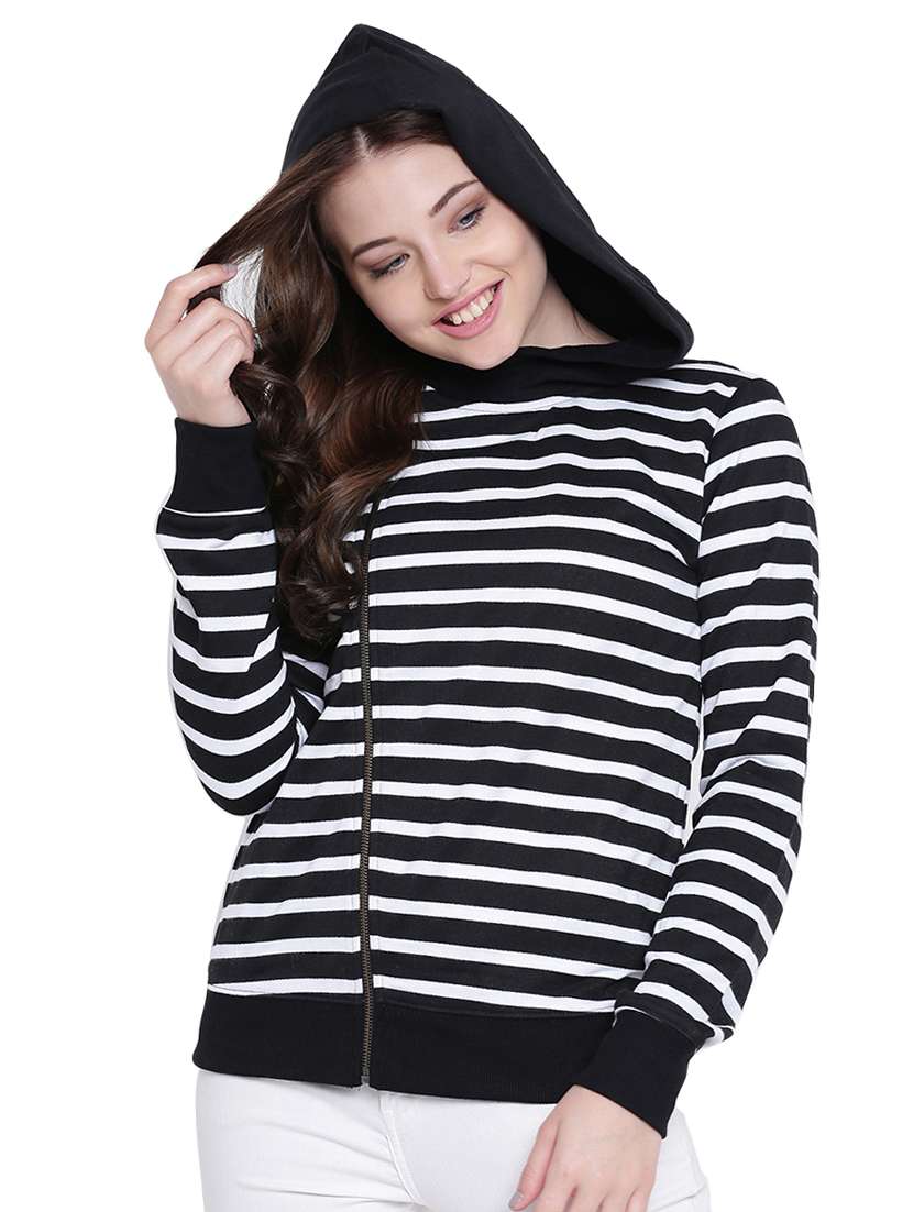 black fleece hooded sweatshirt - 12332200 -  Standard Image - 3