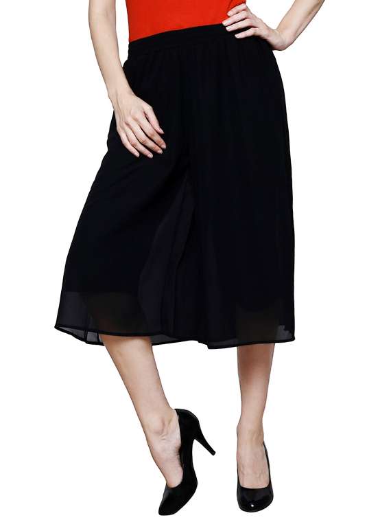 black georgette culottes