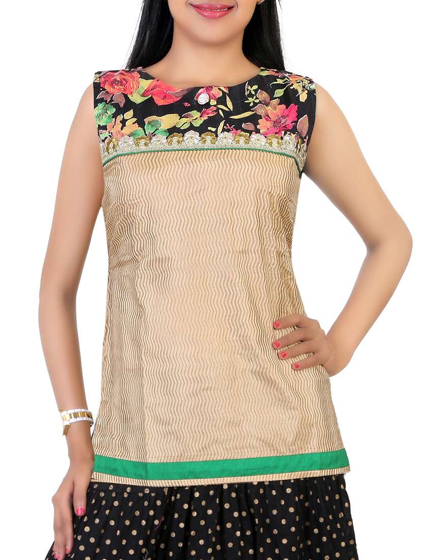 Buy online Black Cotton Aline Kurti from Kurta Kurtis for Women by