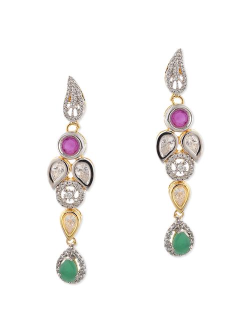 multi colored brass drop earrings - 12338827 -  Standard Image - 0
