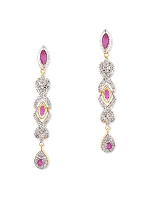 red brass drop earrings - 12338832 - Standard Image - 0