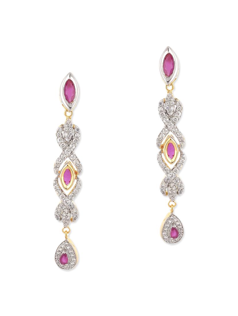 red brass drop earrings - 12338832 - Zoom Image - 0