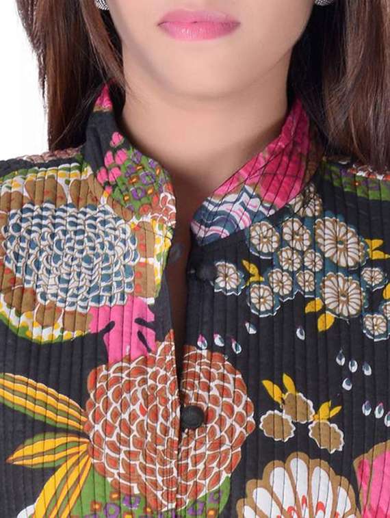 multi colored cotton reversible jacket - 12345118 -  Standard Image - 3