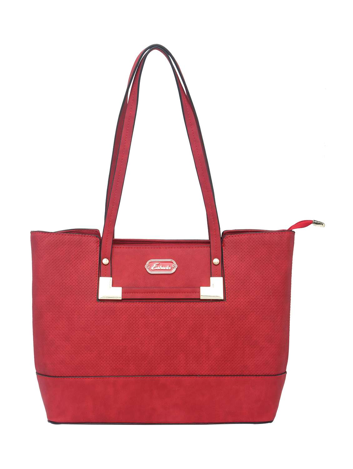 red synthetic leather handbag - 12345643 -  Zoom Image - 0