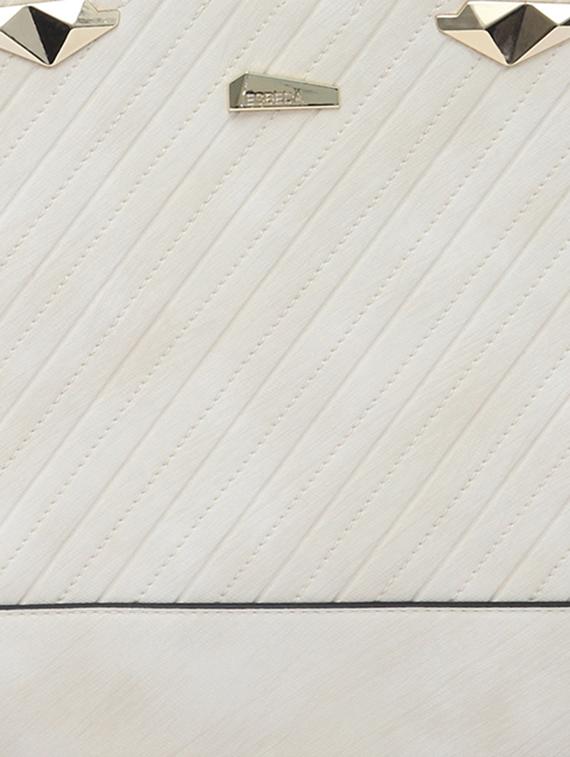 white synthetic leather handbag - 12345646 - Standard Image - 3