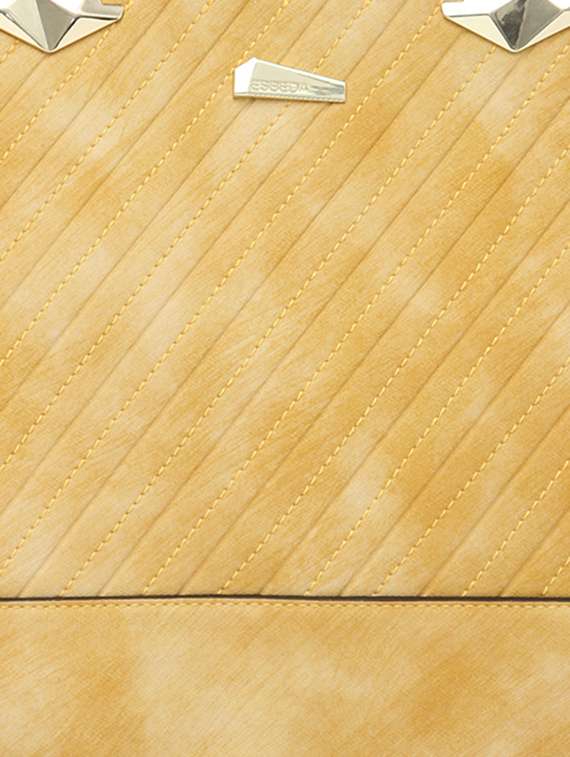 yellow synthetic leather handbag - 12345647 - Standard Image - 3