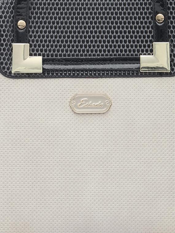 off white textured synthetic leather handbag - 12345651 - Standard Image - 3