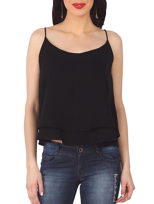 overlay cami neck top - 12350364 -  Standard Image - 0
