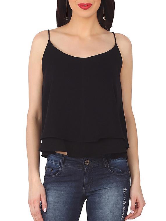 overlay cami neck top - 12350364 -  Zoom Image - 0