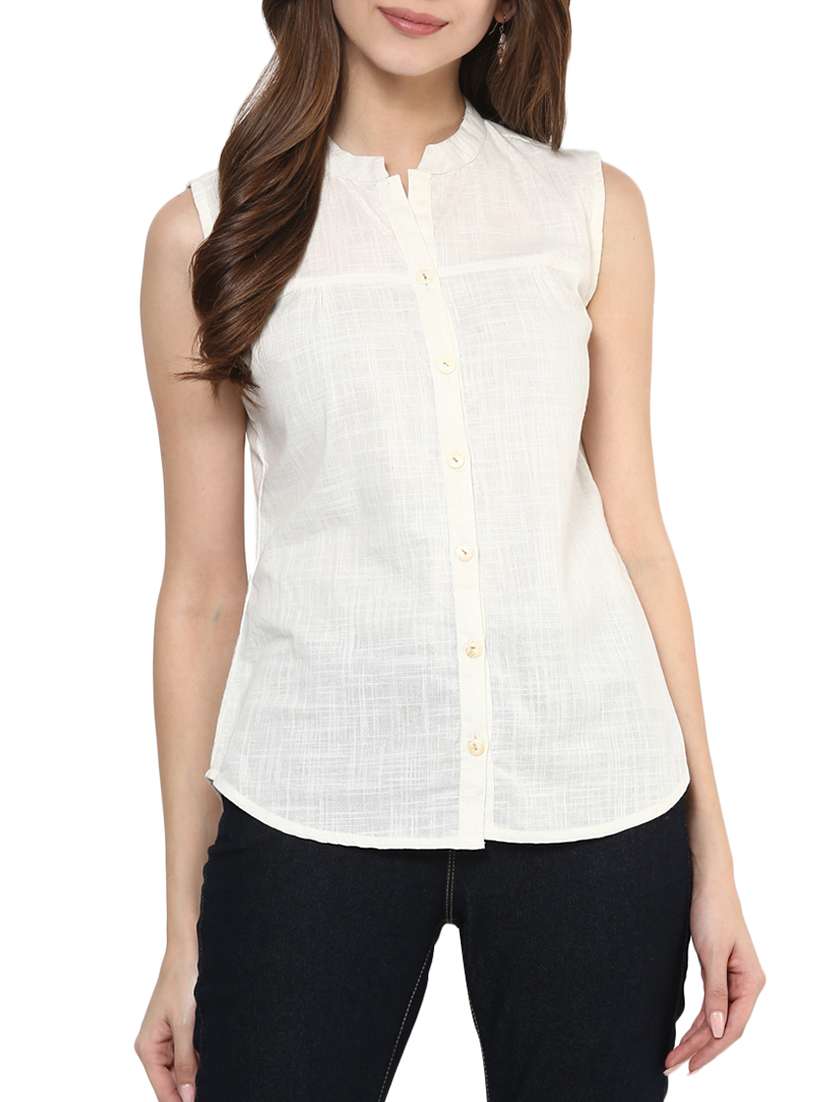 white none regular shirt