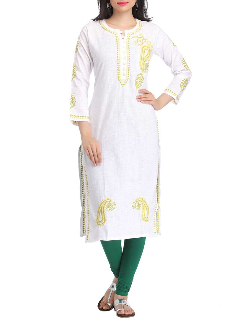 white cotton kurta