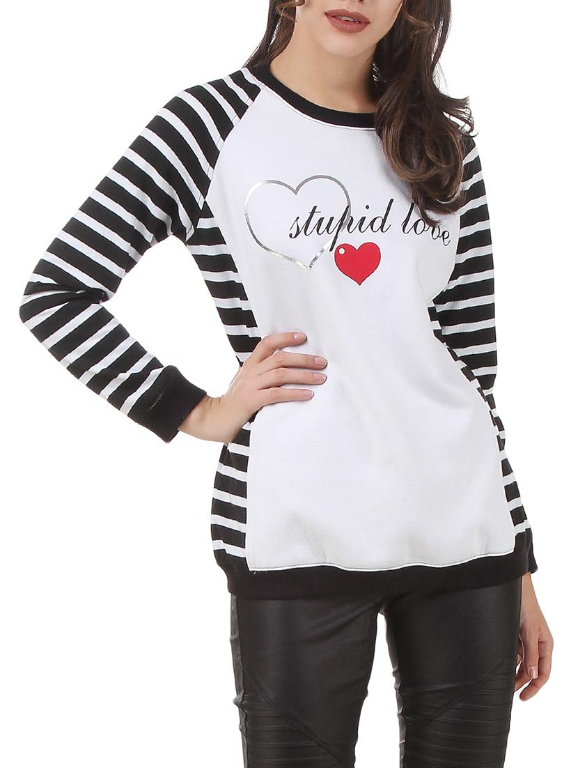 raglan sleeved striped sweatshirt - 12369844 - Zoom Image - 0