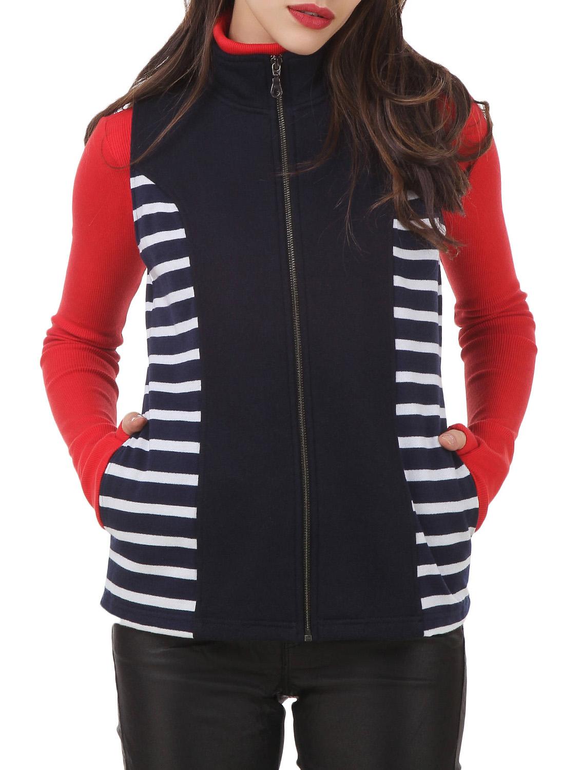 striped mock neck sweatshirt - 12369857 - Zoom Image - 0