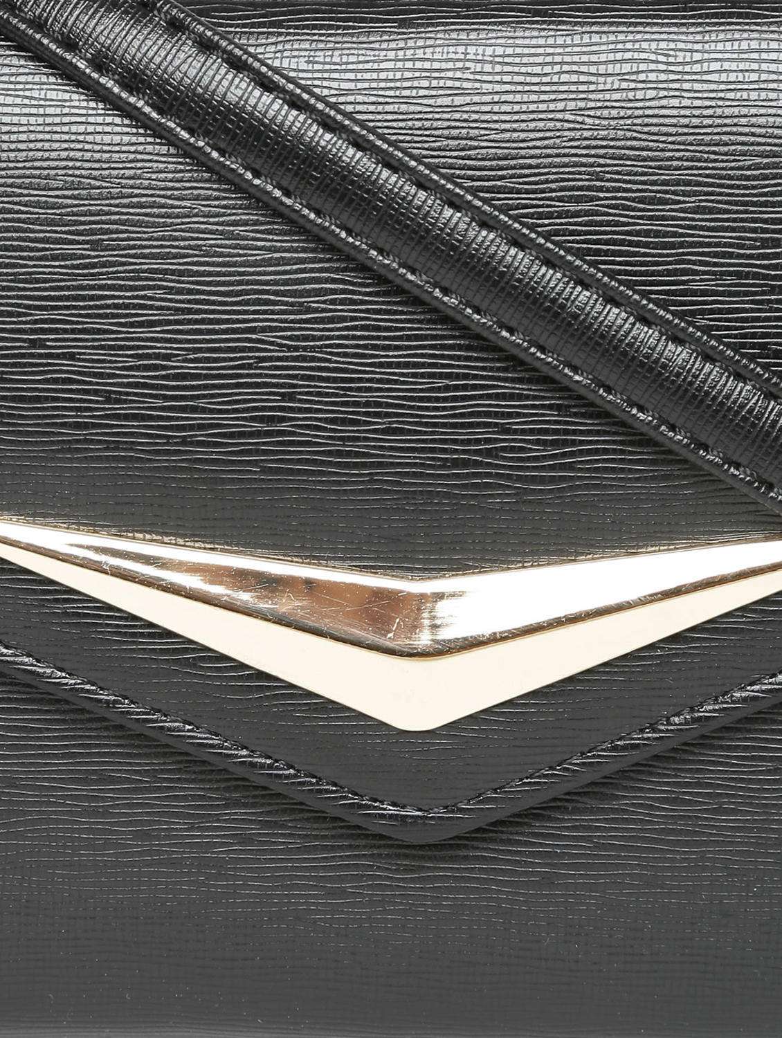 black leatherette sling bag - 12370192 -  Standard Image - 3